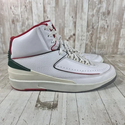 Jordan 2 Retro Origins Weihnachten weiß feuerrot grün DR8884-101 Herren Größe 12 - Bild 1 von 4