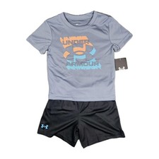 Under Armour Toddler Boys Size 2T, T-Shirt Shorts 2 Piece Set