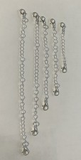 5 Pcs Jewelry Extension Chain Necklace Extender - Free Shipping -Silver Tone