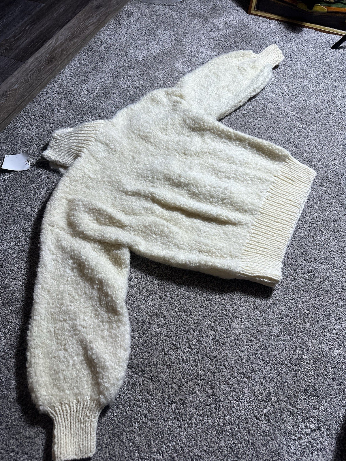 Vintage 80s - Avoca Handweavers - Irish Knit Textured Wool Sweater Size L NWT