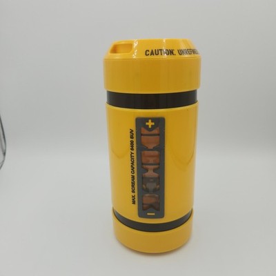 Disney Pixar Monsters Inc Yellow Scream Canister Tumbler Cup Twist Lid no Straw