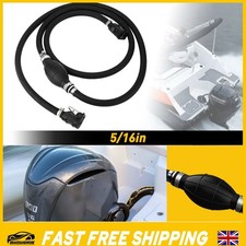 5/16" Marine Outboard Boat Motor Fuel Gas Hose Line Assembly with Primer Bulb UK