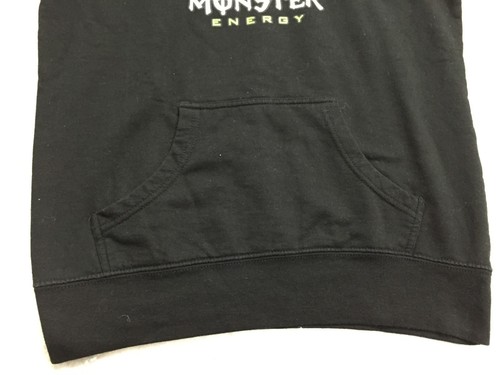 Monster Energy Hoodie Boys S Small Black Green Graphic Print Logo Pocket - Picture 2 of 13