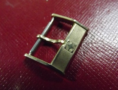ZENITH - SELTENE VINTAGE '70 SCHNALLE 14mm INNEN - GELBGOLD FARBE - SWISS MADE