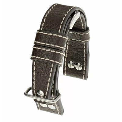 Uhrenarmband in Mokka, Büffelleder von RIOS1931 - 20, 22 mm - Ersatz-Armband