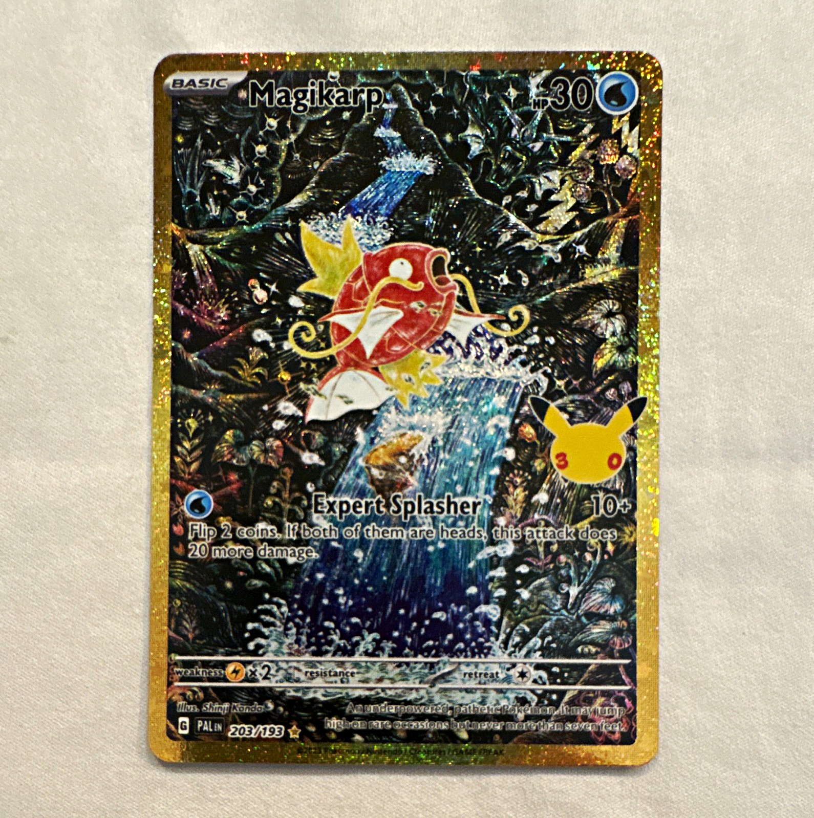 Pokemon TCG Magikarp 203/193 SV02 Paldea Evolved Illustration Rare Holo EN