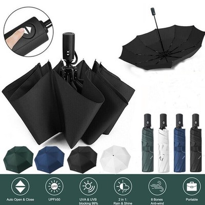 Automatic Umbrella Anti-UV Sun/Rain Windproof 3 Folding Compact Umbrella