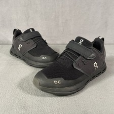 On Cloud Play Kids Running Shoes Size K2.5 Black/Black Speed Laces Unisex