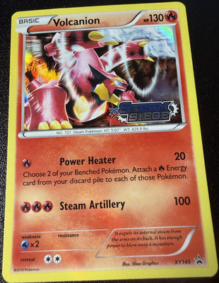Volcanion XY145 Prerelease Holo Steam Siege LP