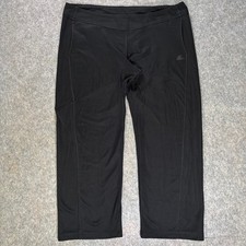 Adidas Black Wide Leg Pants Size XL Climalite 41x31 Fleece Relaxed Loose Gym