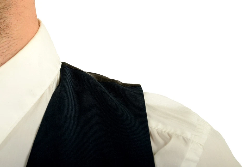 Dolce & Gabbana Men's Teal Blue 100% Wool Button Up Vest US 34 IT 44 - Image 3 of 4