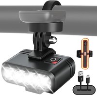 Fahrradlicht Set Stvzo 3 LED Blendfrei USB-C Aufladbar IP65 Wasserdicht