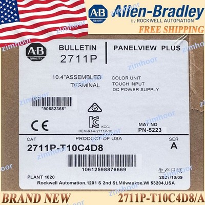 New in Box AB 2711P-T10C4D8/A PanelView Plus 10.4''  Terminal US Stock Free Ship