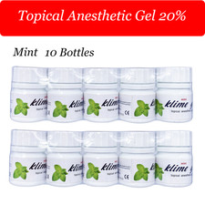 10X Dental Topical Anesthetic Gel 20 Benzocaine 1oz Jar, Exp 06/29, Mint