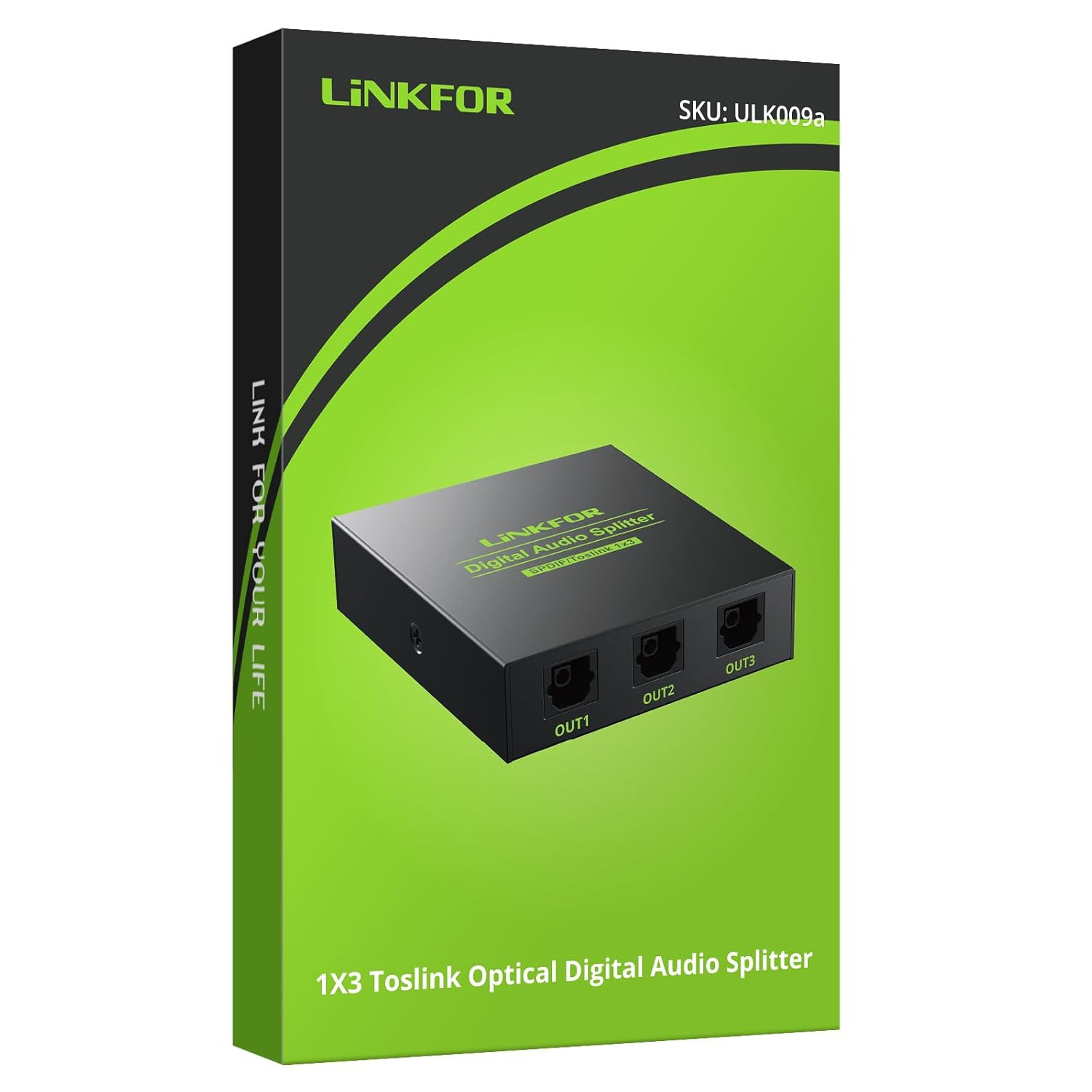 Digital Optical Audio 1X3 Splitter Digital SPDIF Toslink Optical Fiber Audio Spl