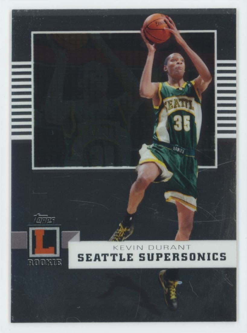 2007-08 Topps Letterman Kevin Durant Rookie /599 Seattle SuperSonics #56 A1 WEAR