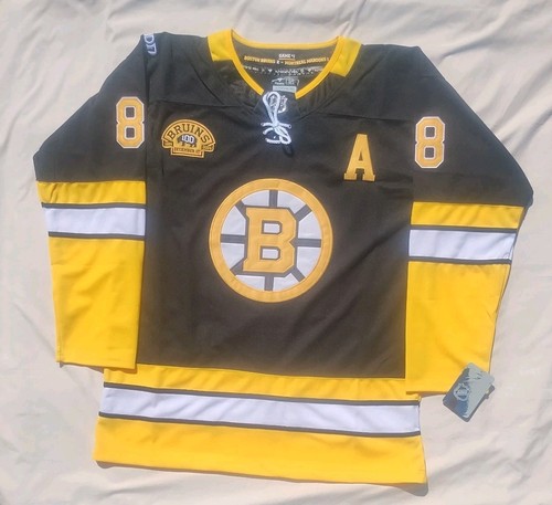 David Pastrnak #88 Boston Bruins Black NHL Jersey Sz 52