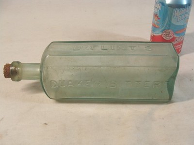 Antique Dr Flints Quaker Bitters Bottle 