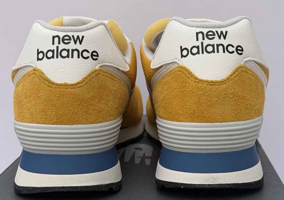 New Balance Classic 574 - Amarillo/Blanco/Azul - U574VPY - Hombre Talla 11.5 - ¡NUEVO! Foto 3 de 4