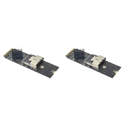 2X M.2 NVME to SFF-8087 SATA3.0 Expansion Card -SAS/ Hard Disk Adapter Card4427