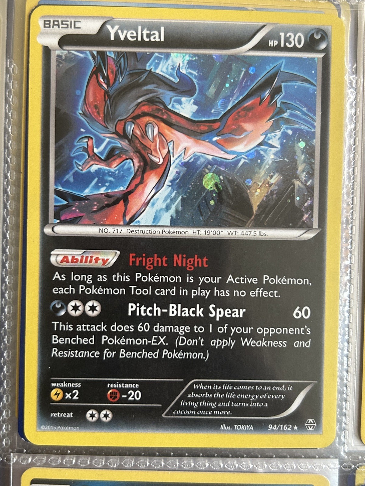 Pokemon TCG - Yveltal 94/162 Breakthrough - Holo Rare - LP/MINT