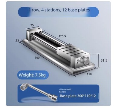 CNC Multi-Station Copper Electrode Fixture Parallel Jaw Clamp Machining Center