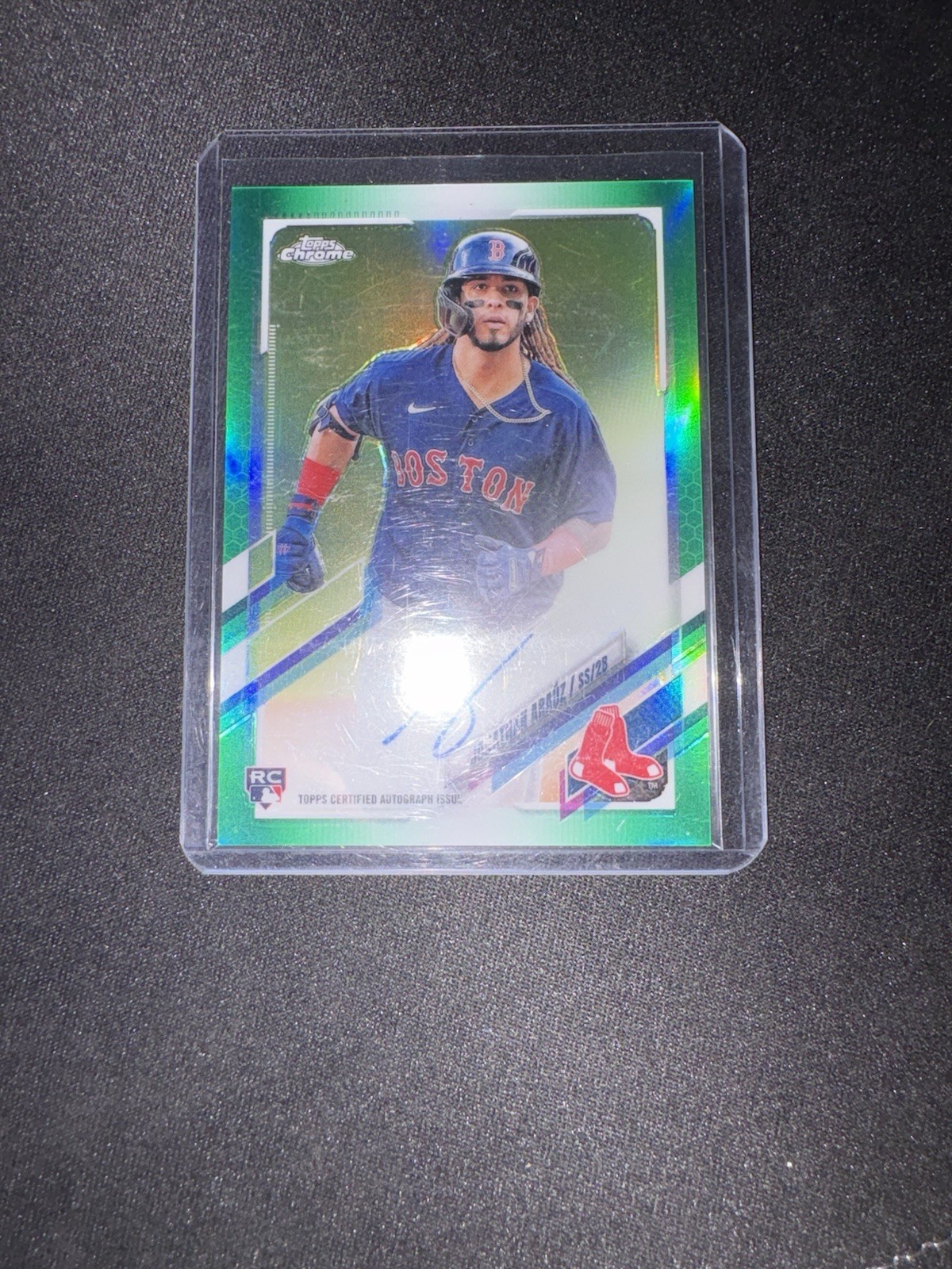 2021 Topps Chrome - Rookie Autographs Jonathan Arauz #RA-JAR Green Refractor /99