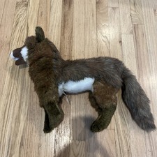 Folkmanis Gray Fox Full Body Hand Puppet Plush Stuffed Animal 2014 Rare