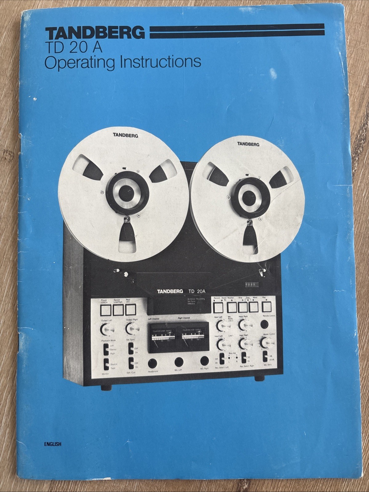 TANDBERG TD20A Reel to Reel Operating Instructions Manual 1979 Vintage Original