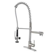 Commercial Kitchen Faucet Deck Mount with Pre Brushed Nickel Commercial Faucet
