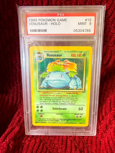 1999 Pokemon Game Base Set Unlimited Venusaur Holo Rare 15/102 #15 PSA 9 MINT