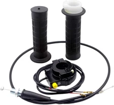 35"Twist Throttle Handle Grip and Ignition Kill Assembly for 49cc Black 