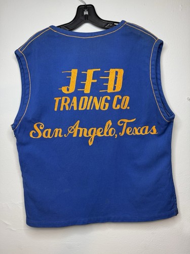 Vintage 1950s Moto Parilla Motorcycle Racing Vest Chain Stitch San Angelo Texas - Picture 3 of 19