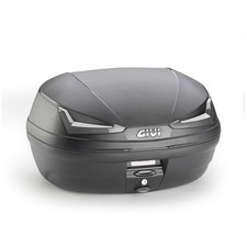 Givi Topcase Monolock Simply 45L schwarz für Motorrad mit Adapterplatte