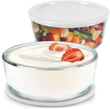 Ultimate Yogurt Containers 2 Pack - Make More Yogurt with 1-Quart Glass Containe