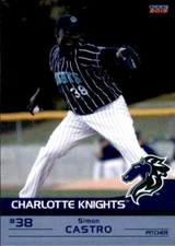 2013 Charlotte Knights Choice 4 Simon Castro Dominican Republic DR Baseball Card