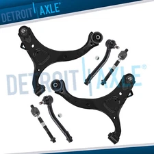 Front Lower Control Arms Ball Joints Tie Rods for Hyundai Santa Fe Kia Sorento