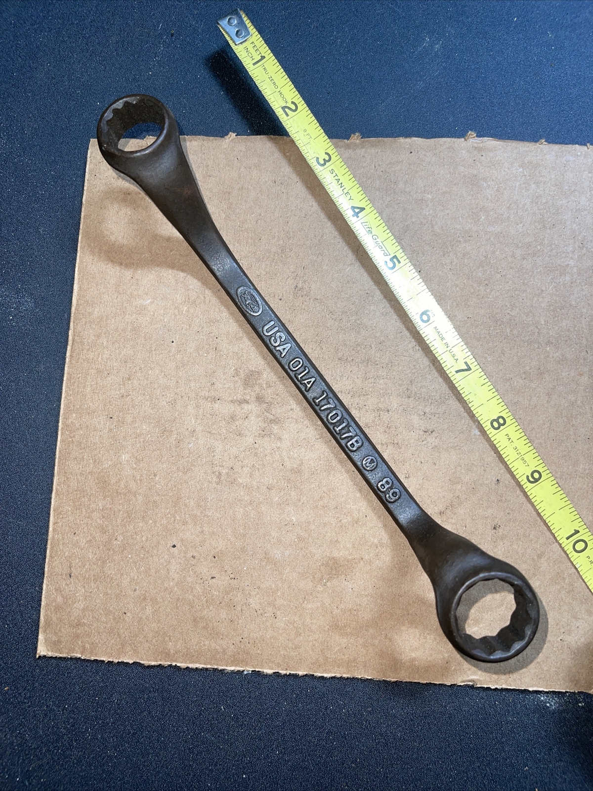 Fomoco USA 01A17017B Offset double Box End Wrench Vintage Ford Sae 