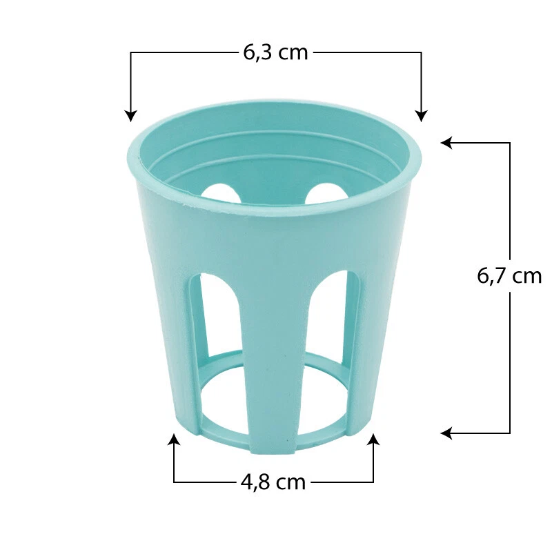 8 REGGI BICCHIERI PLASTICA PORTA BICCHIERI COLORATI SOTTOBICCHIERI ANTI CADUTA - Immagine 2 di 4