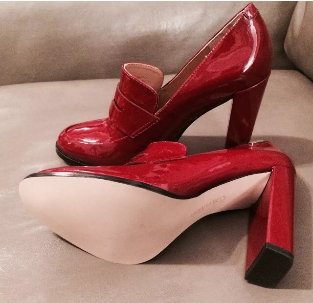 New Calvin Klein Women's Kathryn Penny Loafers High Heels New Calvin Klein Women's Kathryn Penny Loafers High Heels