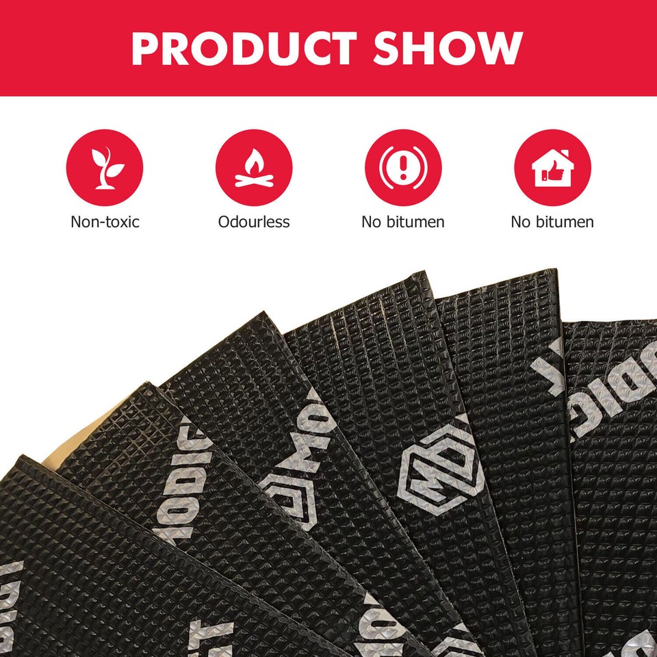 24 sqft Car Sound Deadener Mat Proofing Butyl Insulation Material Kill