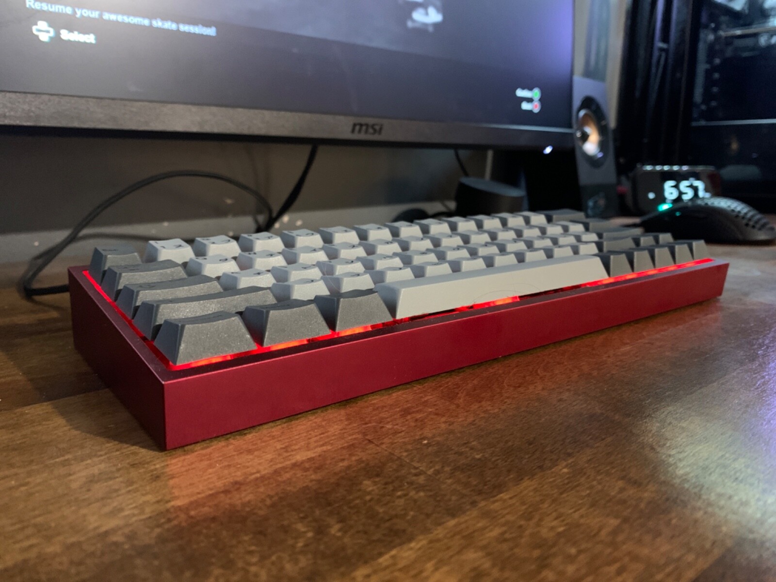 custom mechanical keyboard lubed red eBay