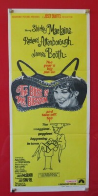 THE BLISS OF MRS BLOSSOM GENUINE 1968 DAYBILL CINEMA POSTER Shirley MacLaine