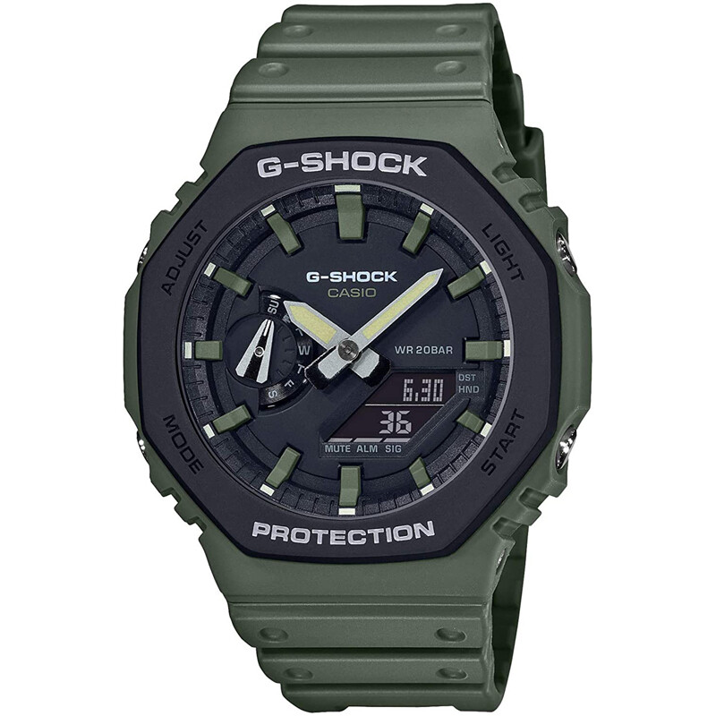 No.1【ほぼ新品】g-shock GA-2110SU-3AJF Casio G-Shock GA-2110SU-3AJF Utility Color Analog Digital