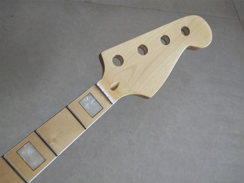4 string 24 fret JAZZ BASS Maple guitar neck part replace block inlay ...