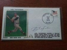 Red Sox Great Carl Yastrzemski (3000 Base Hits Club) autographed envelope