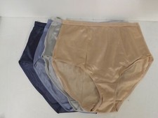 Breezies Set of 4 100 Nylon Full-Brief Panties-Blue-Large-NEW-A351085
