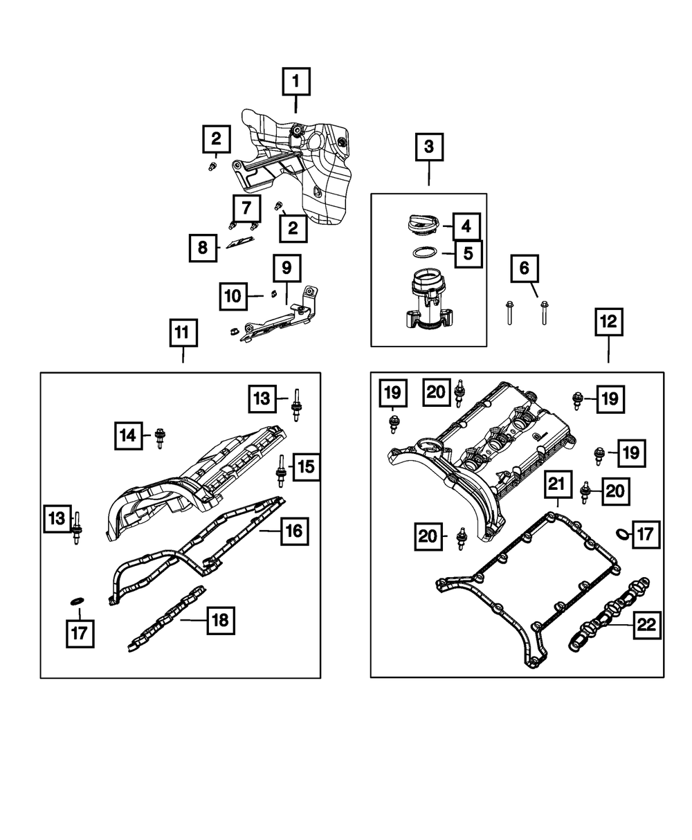 Genuine Mopar Cylinder Head Cover 68490020AA