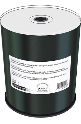 100 MediaRange CD-R White 700MB PROSBedruckbar professional Hülle Beschädigt  