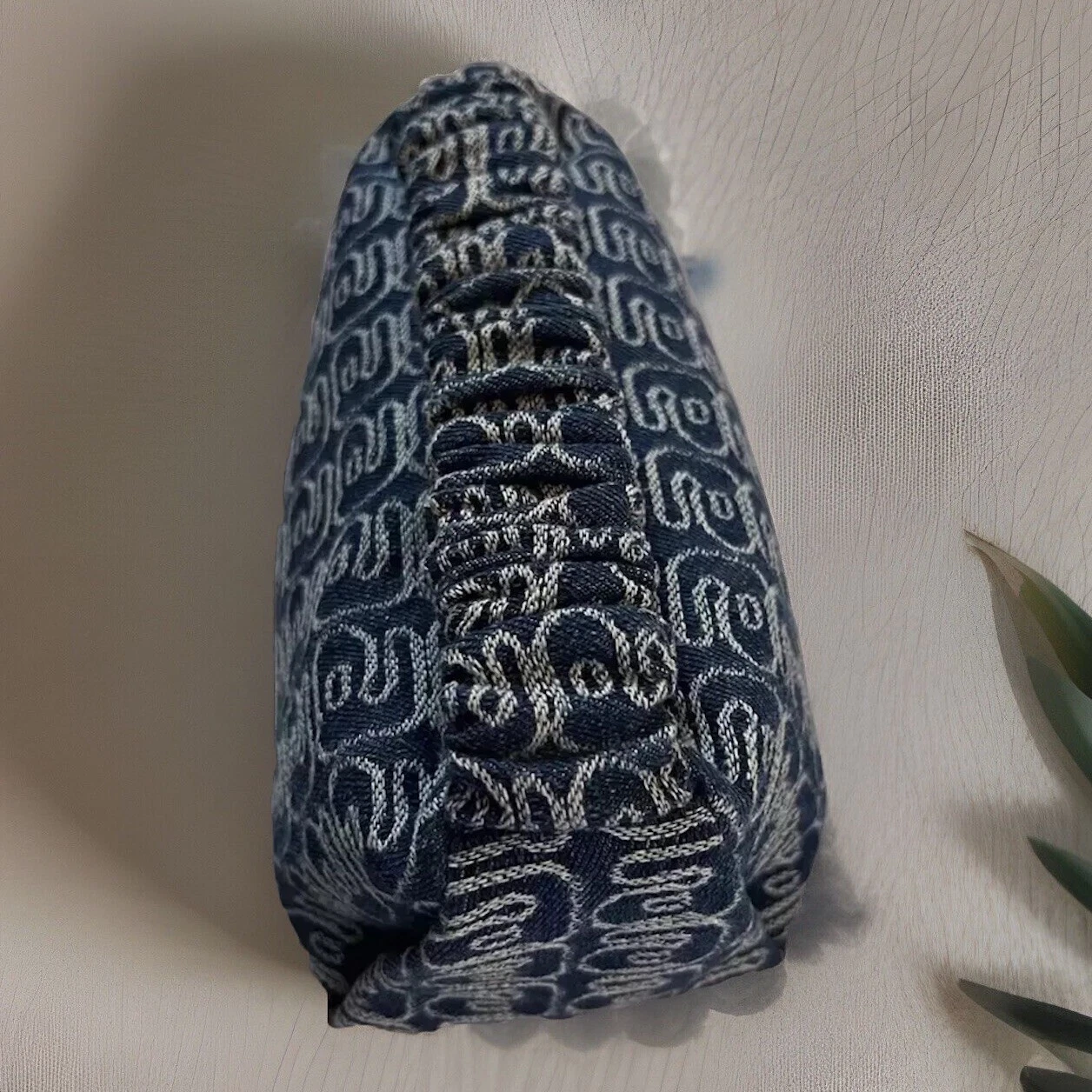 Borsa piccola Alexander Wang Scrunchie in denim jacquard